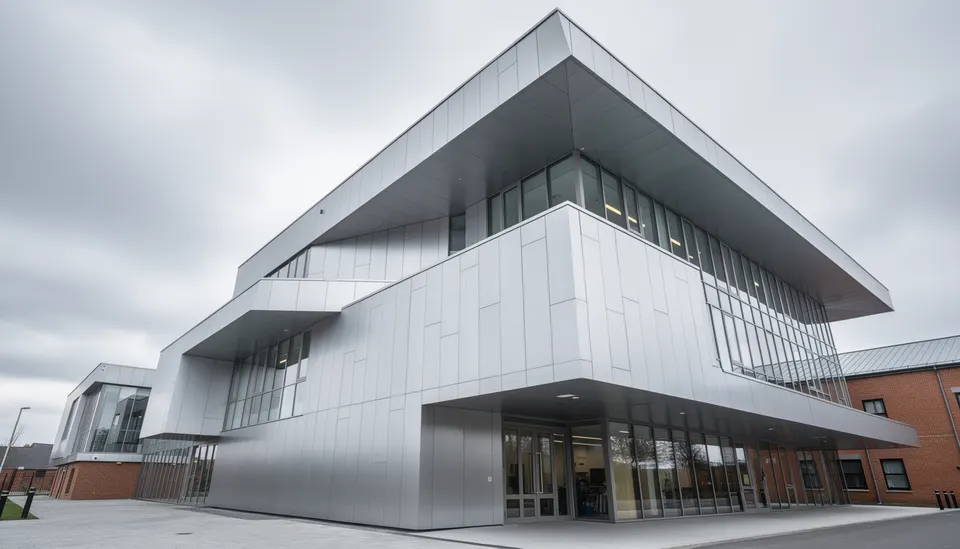 Modern school building exterior